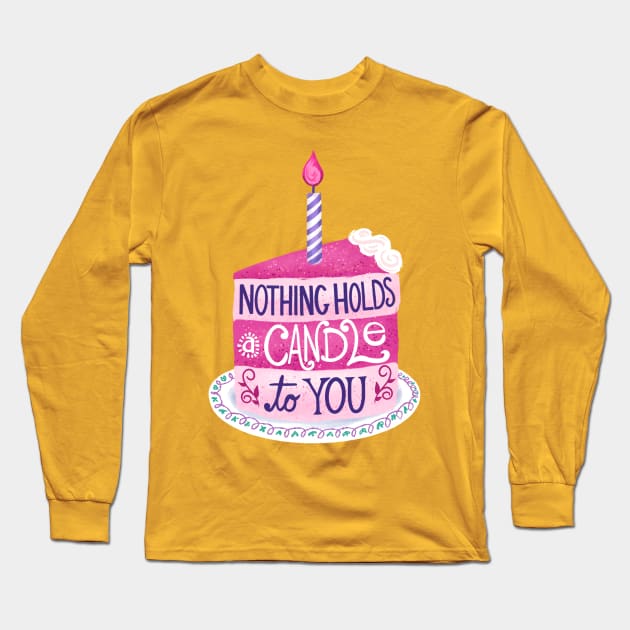 Cute Birthday Cake Slice Long Sleeve T-Shirt by SWON Design